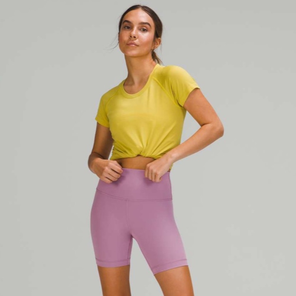 lululemon athletica Mauve Pink High-Rise Bike Shorts - Picture 5 of 8